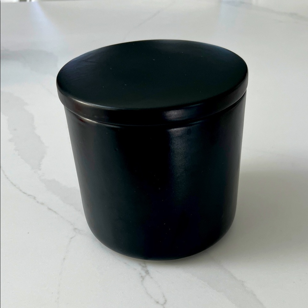 Sleek Matte Black Canister